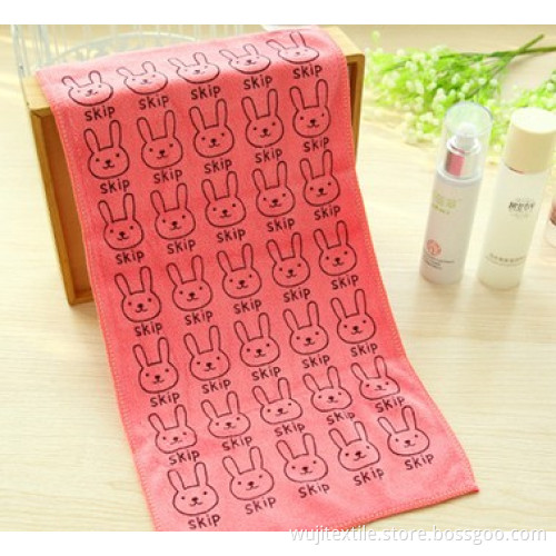 Microfiber Super Soft Pink Face Towel for Babies (WJ-CH1504)